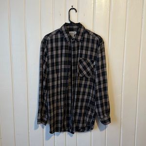 Mens Carhartt Long Sleeve Flannel Plaid Shirt Large
